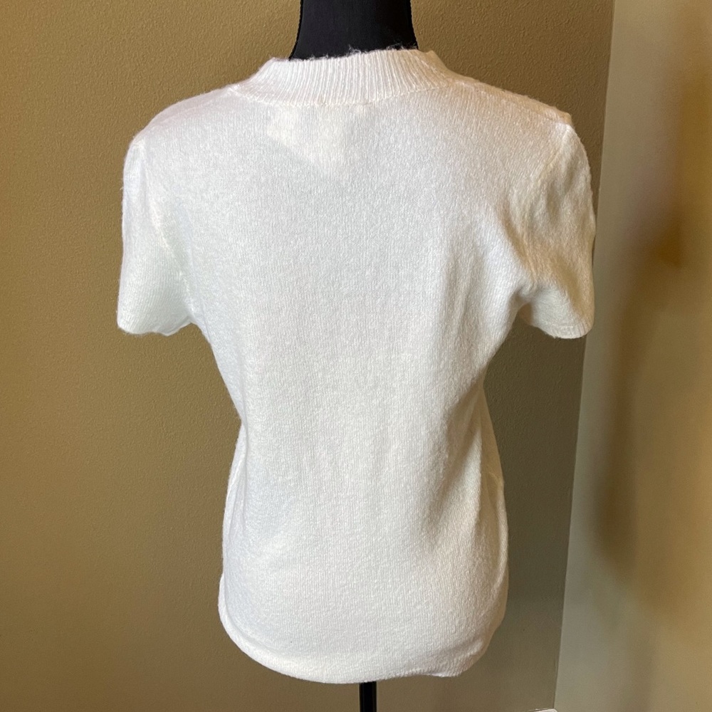 WHBM women’s short sleeve top  SIZE Medium. Bling - Picture 3 of 11
